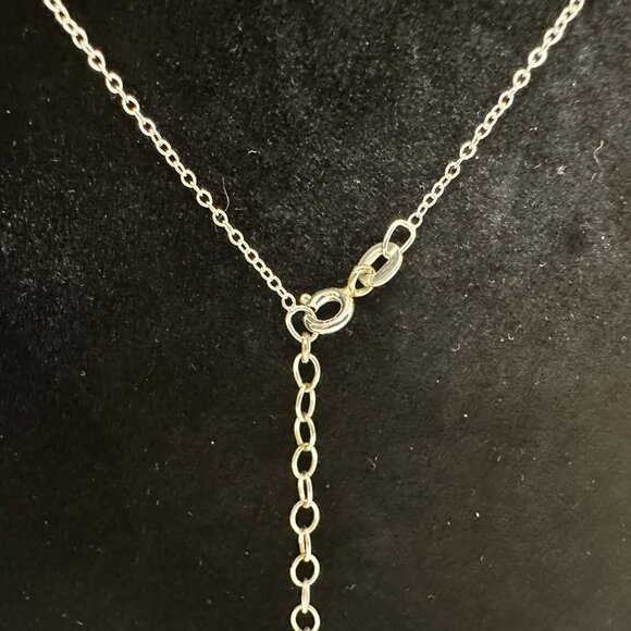 Delicate Sterling Silver Sideways Cross Necklace - Picture 5 of 5